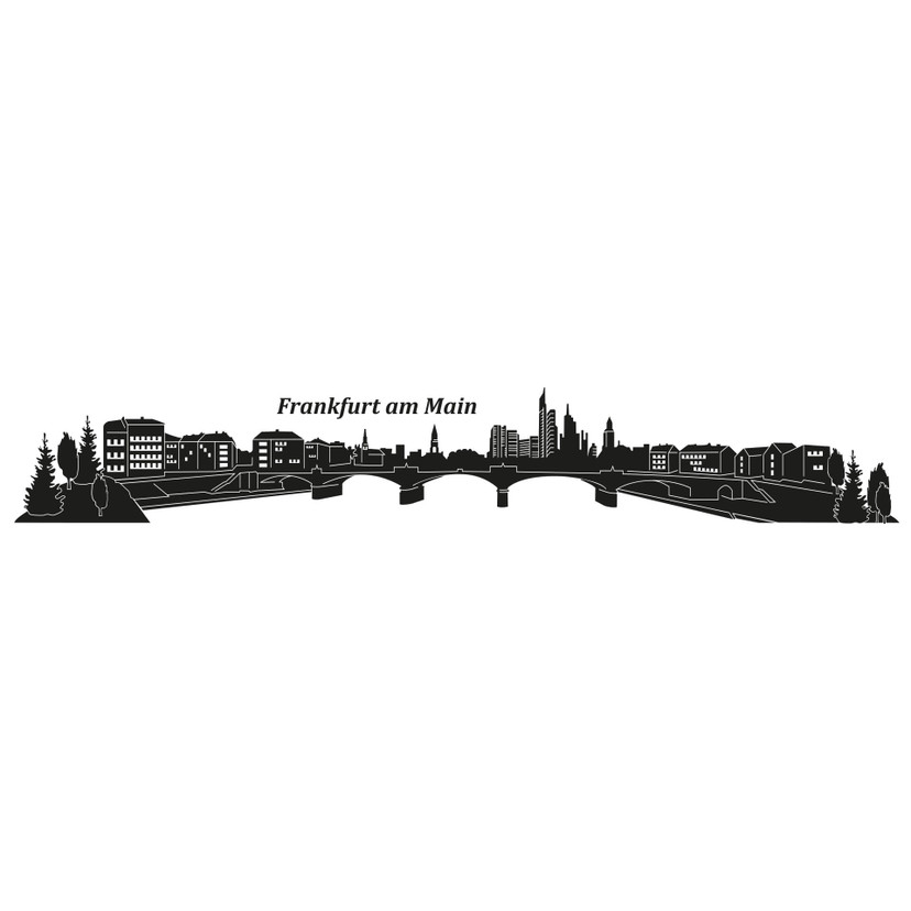 Sticker mural Skyline de Francfort 2