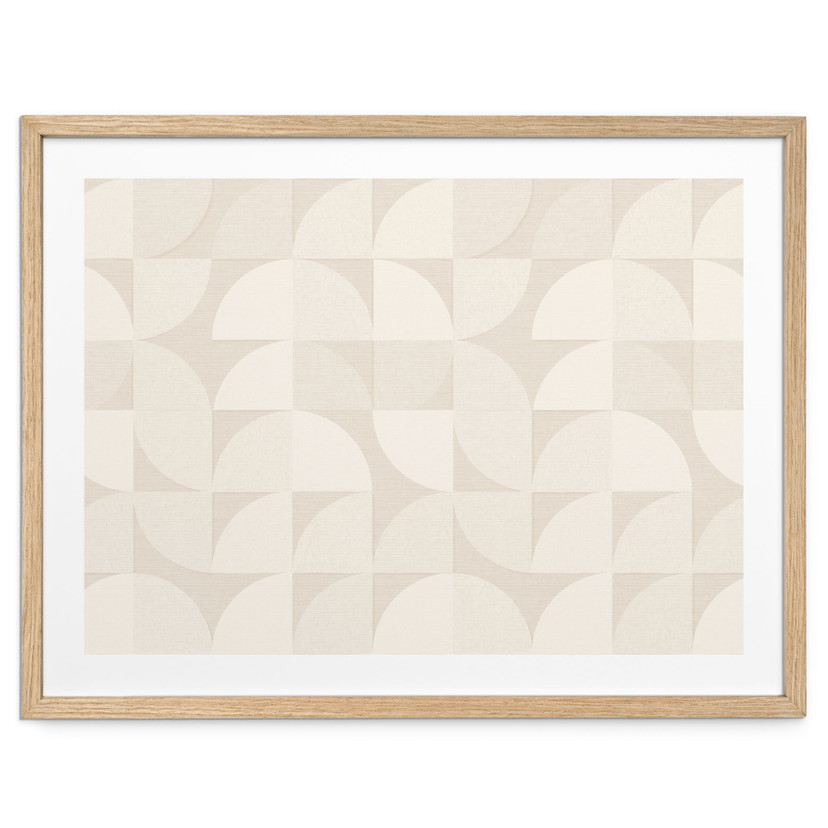 Poster Halbkreise im Retro-Stil - Bloomery Decor