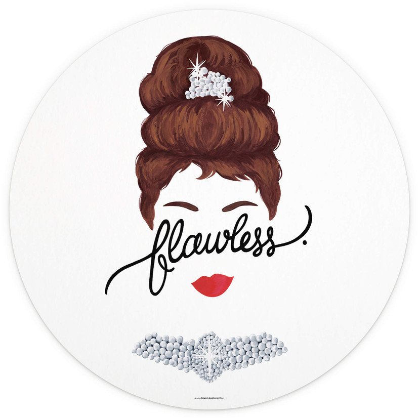 Papier peint photo rond Tohmé - Flawless Audrey - papier peint intissé/papier peint intissé autocoll
