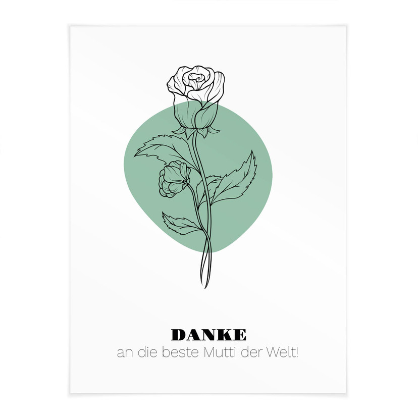 Personalisierbares Poster Monatsblume Juni