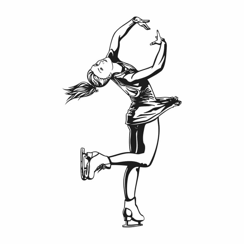 Skøjteløber wallsticker