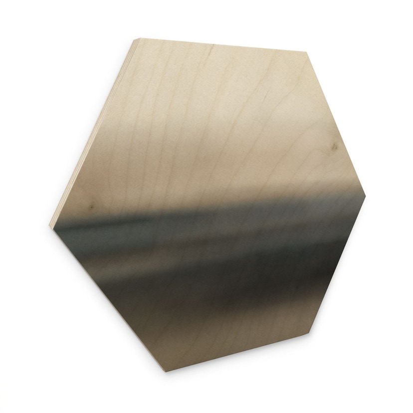 Hexagon Houten Schilderij Rotko Sand - Minimalistische Horizon - Sir Edward x Grigory Gladarev