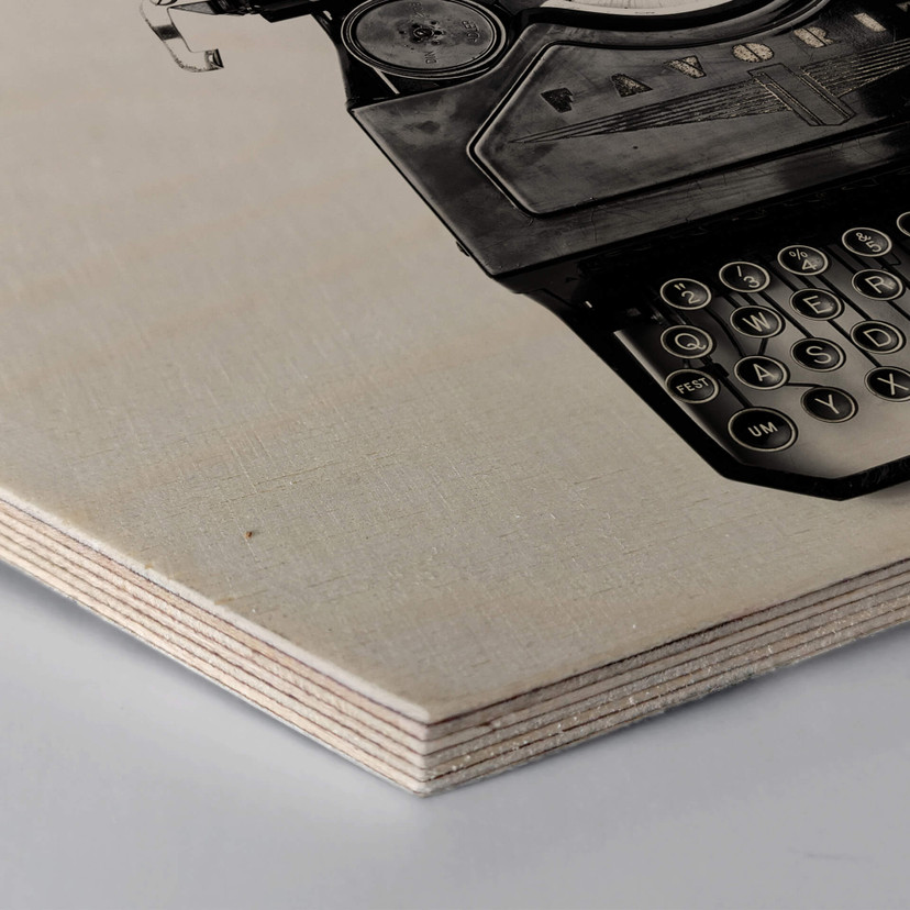 Hexagon Hout - Typewriter