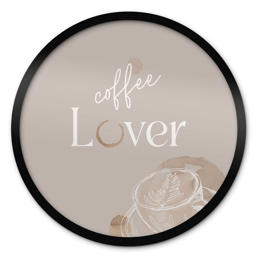 Plakat Coffee Lover - okrągły