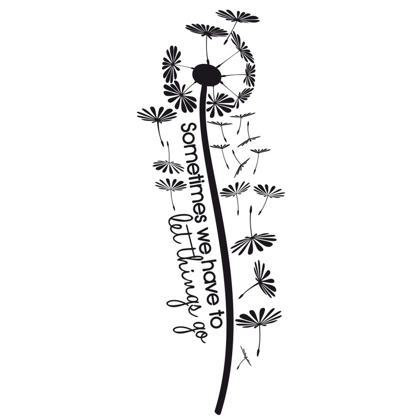 Wallstickers - Mælkebøtte - Sometimes we have to let things go