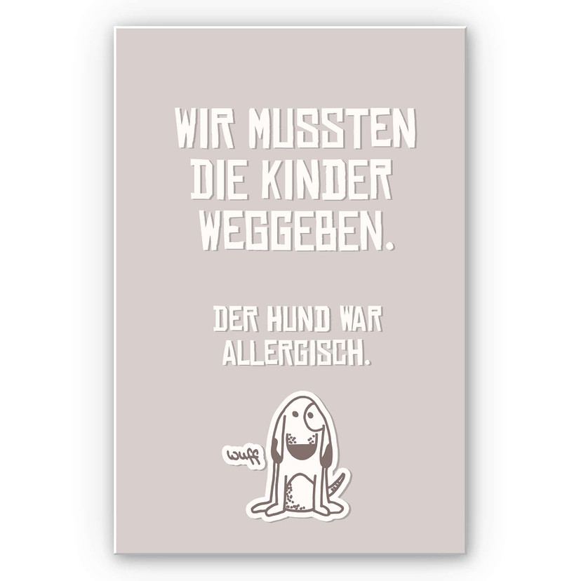 Wandbild Wir mussten die Kinder weggeben - Hund