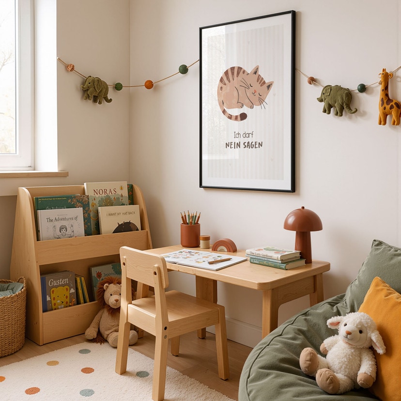 Kinder-Poster 'Ich darf nein sagen' mit Katze