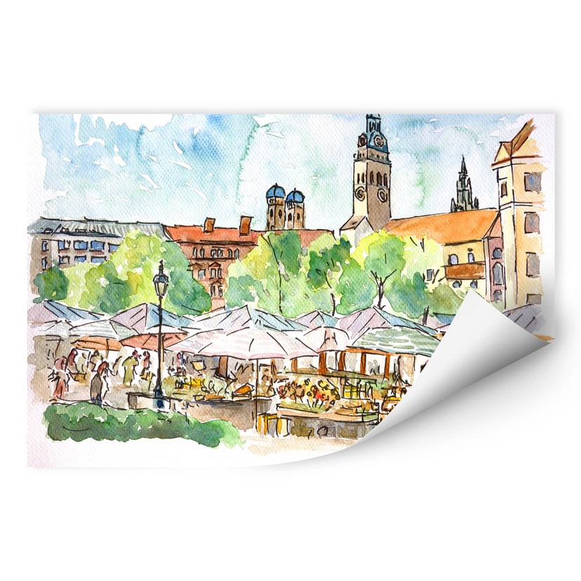 Wallprint Bleichner - München - Viktualienmarkt
