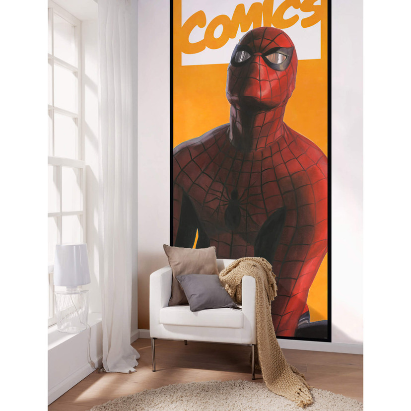 Non-woven tapet - Spider-Man tegneserie - 100 x 250 cm