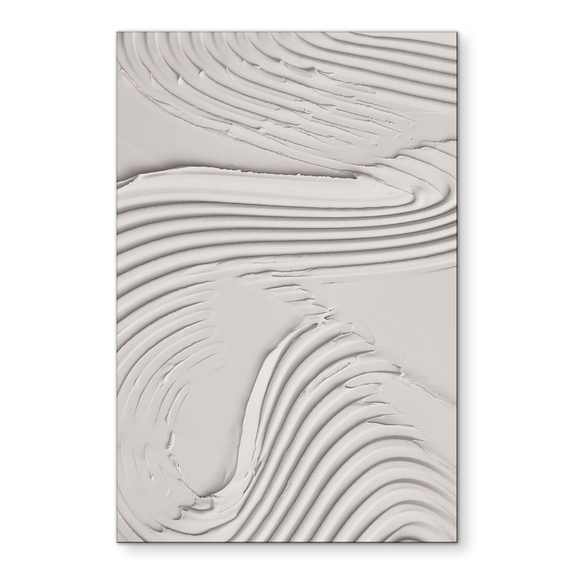 Wanddecoratie Zachte structuren in beige - Pictufy Studio - Alu-Dibond