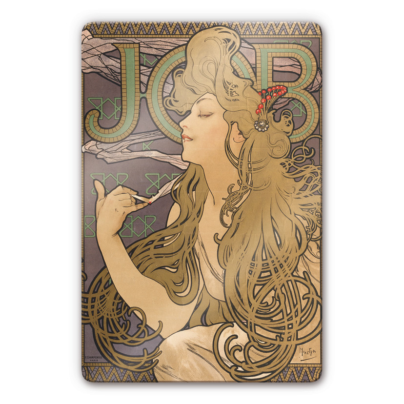 Tableau en verre - Mucha - Affiche publicitaire JOB