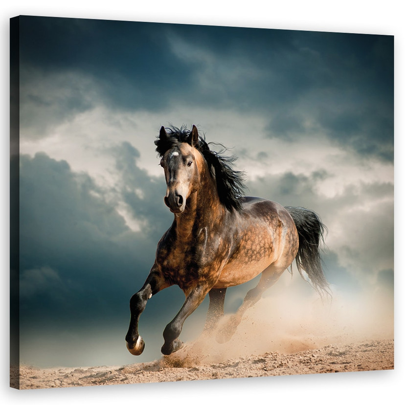 Canvasbillede, galoperende heste