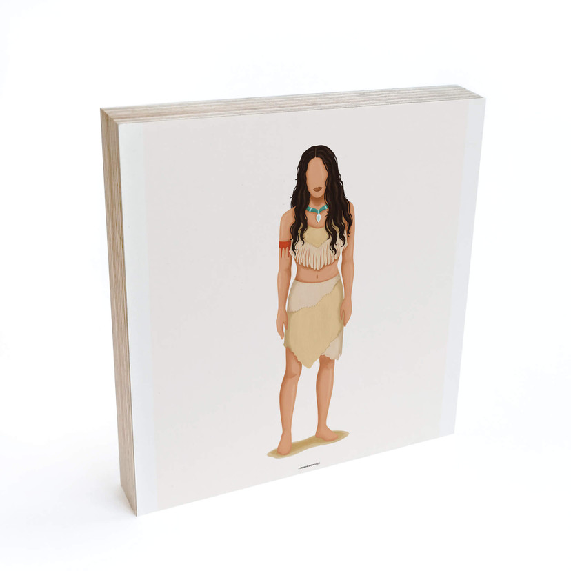 Billede af træ til at sætte op - Tohmé - Pocahontas - 15x15 cm