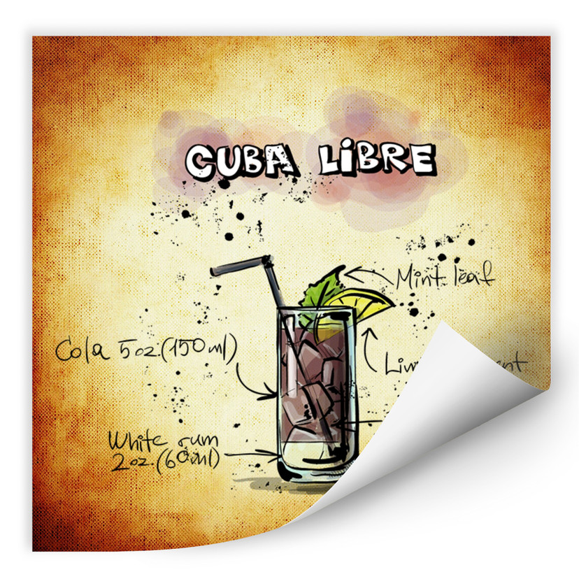 Wallprint Cuba Libre - Rezept