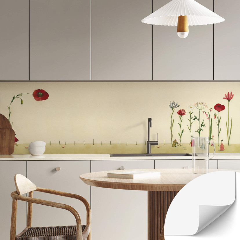 Revêtement pour cuisine autocollant Leffler - Graines de fleurs
