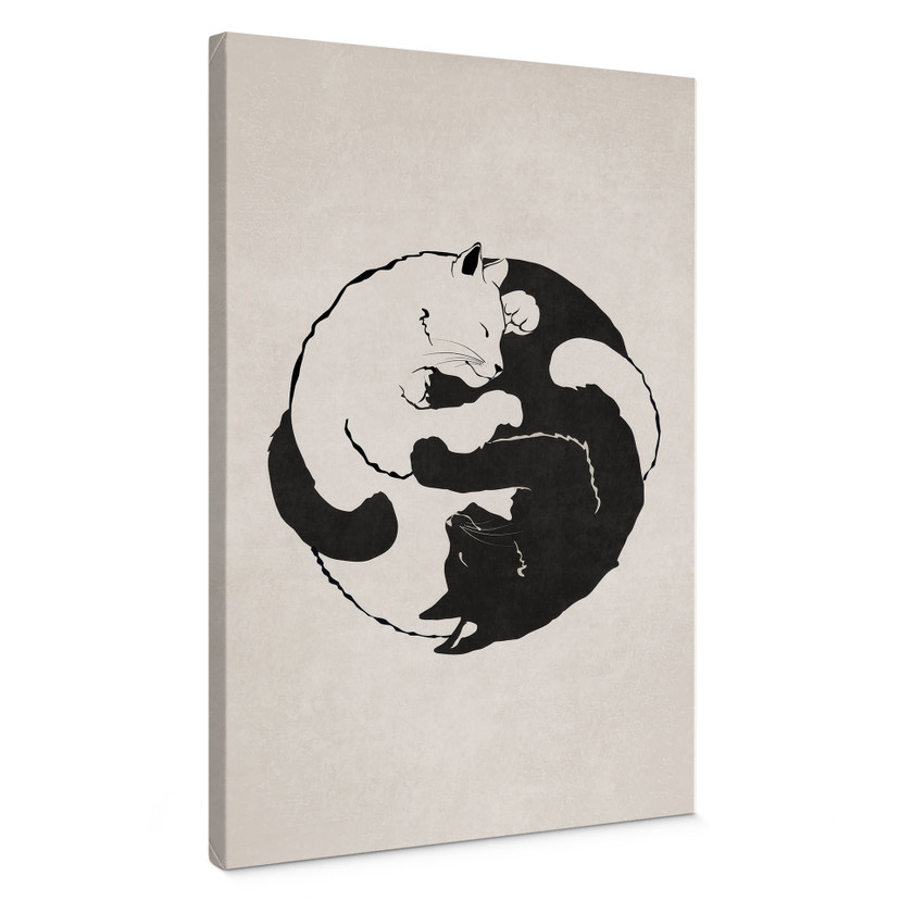 Leinwandbild Katzen Ying & Yang - Tunaboylu