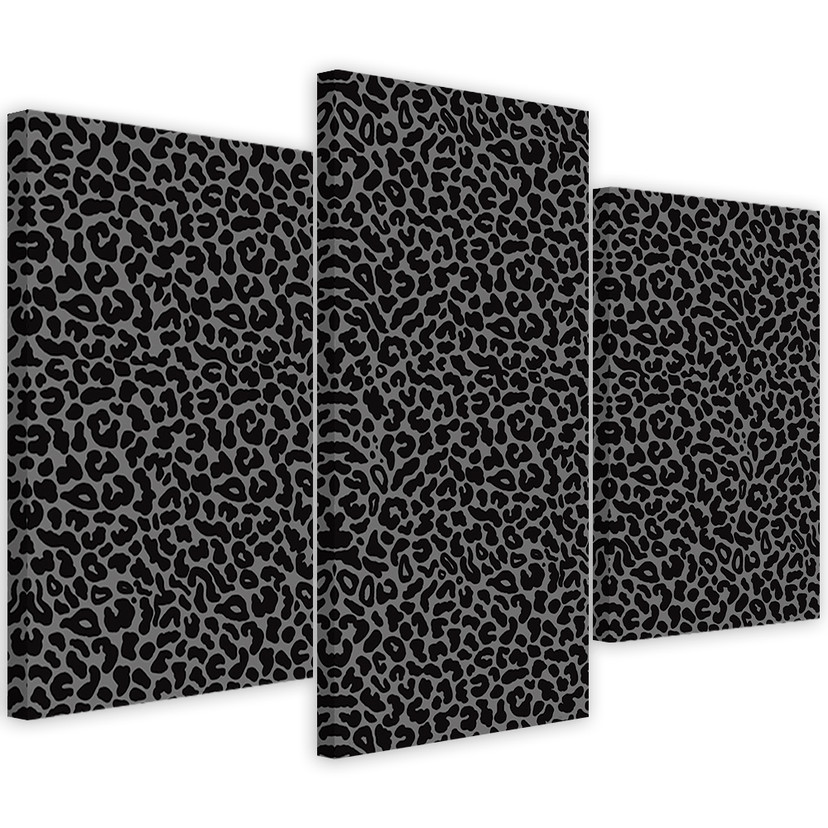 3 stykke lærredsprint, Leopard Leopard Pels Patches Mønster