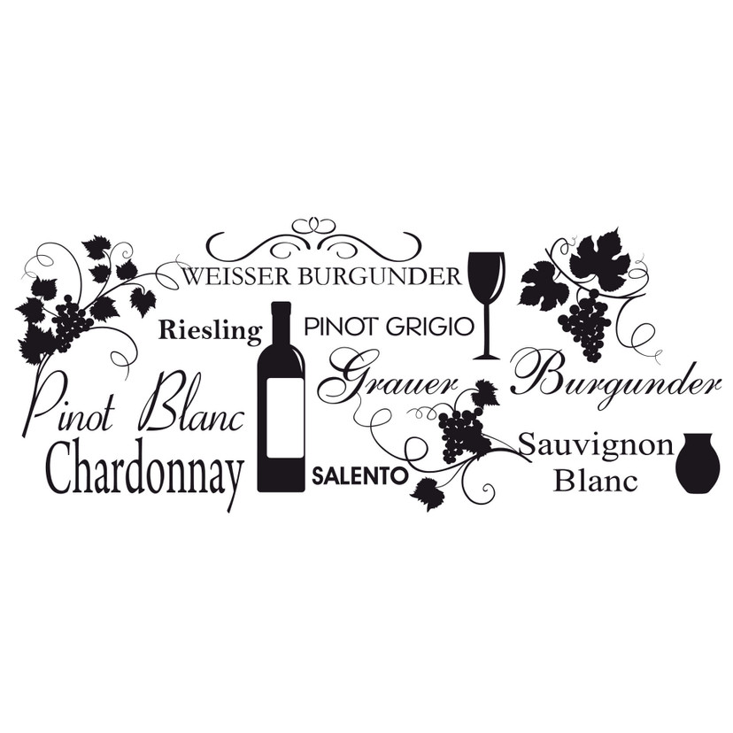 Wallsticker Hvid Vin