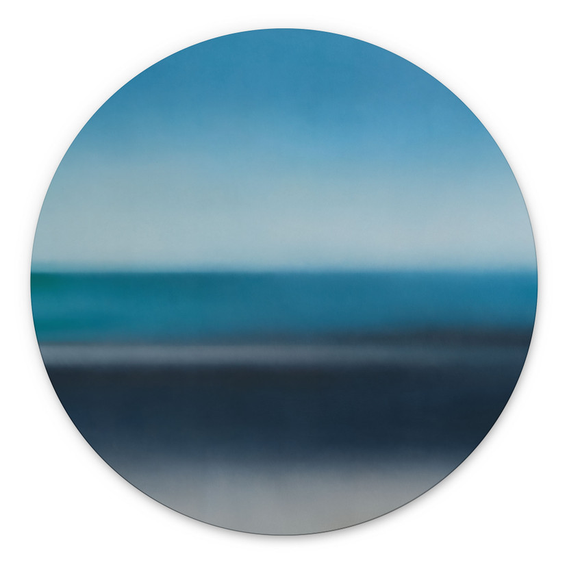 Wandbild Rotko Veil - Blauer Horizont - Sir Edward x Grigory Gladarev - Alu-Dibond Rund