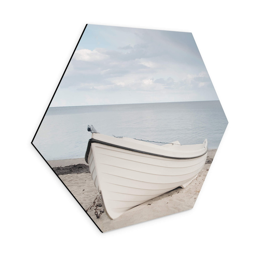 Hexagone - alu-Dibond Le bonheur sur la plage de la mer Baltique