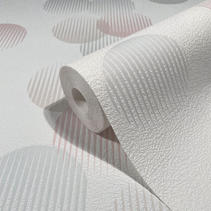 Tapet med prikker, non-woven Novamur Yvi hvid