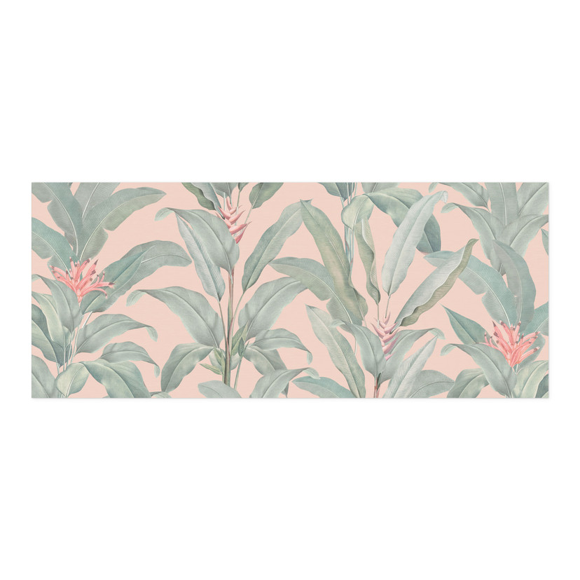 Revêtement pour cuisine autocollant Urban Jungle feuilles tropicales roses - Bloomery Decor