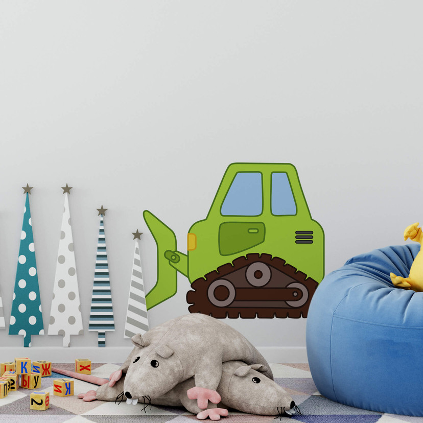 Sticker mural - Bulldozer 02