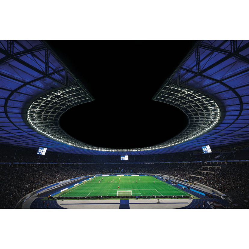 Fußball-Fototapete Hertha BSC - Volles Olympiastadion bei Nacht