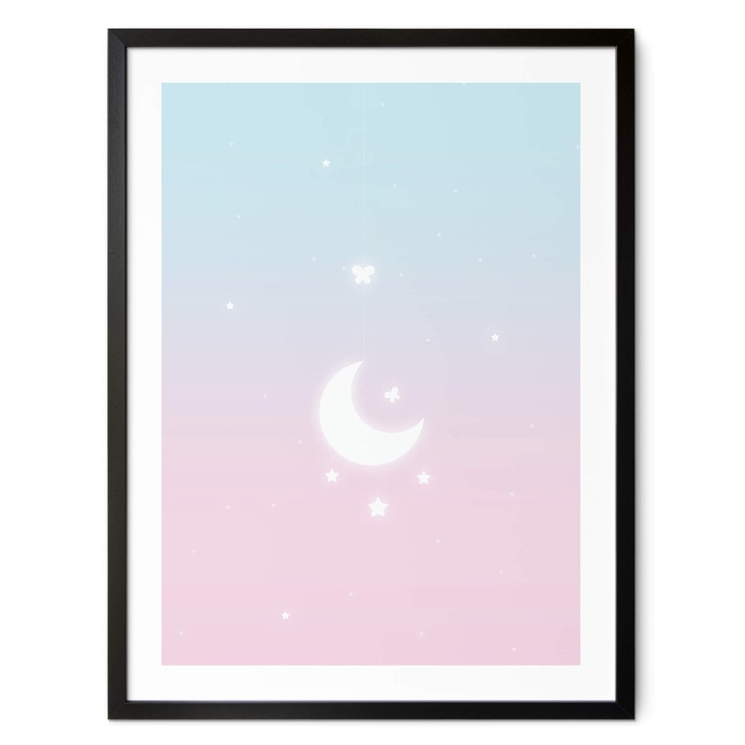 Poster Thai - Magie du clair de lune dans le ciel étoilé