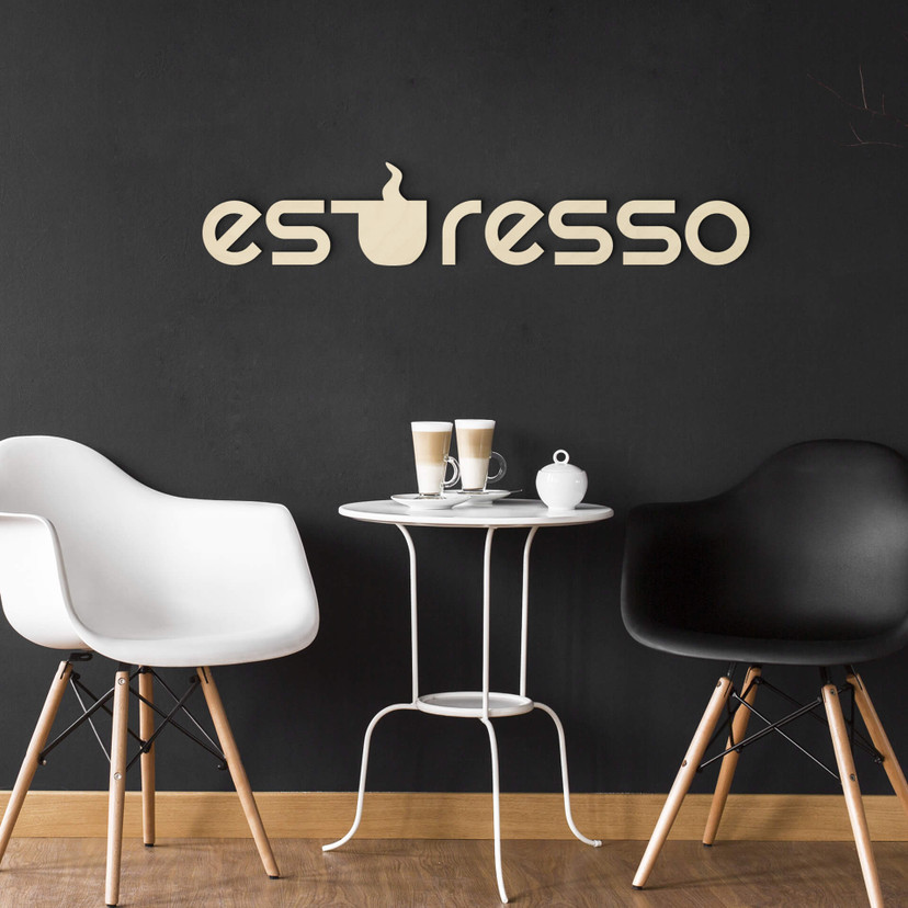 Drewniane litery Espresso