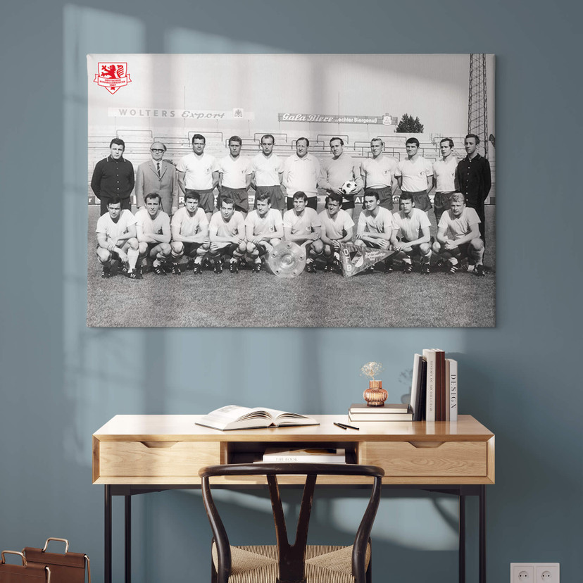 Leinwandbild Eintracht Braunschweig Meistermannschaft 1967