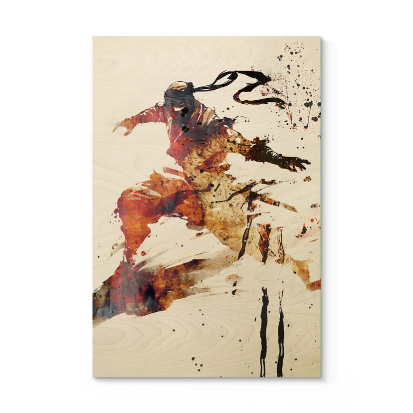 Latający Ninja Plakat drewniany - Kulik