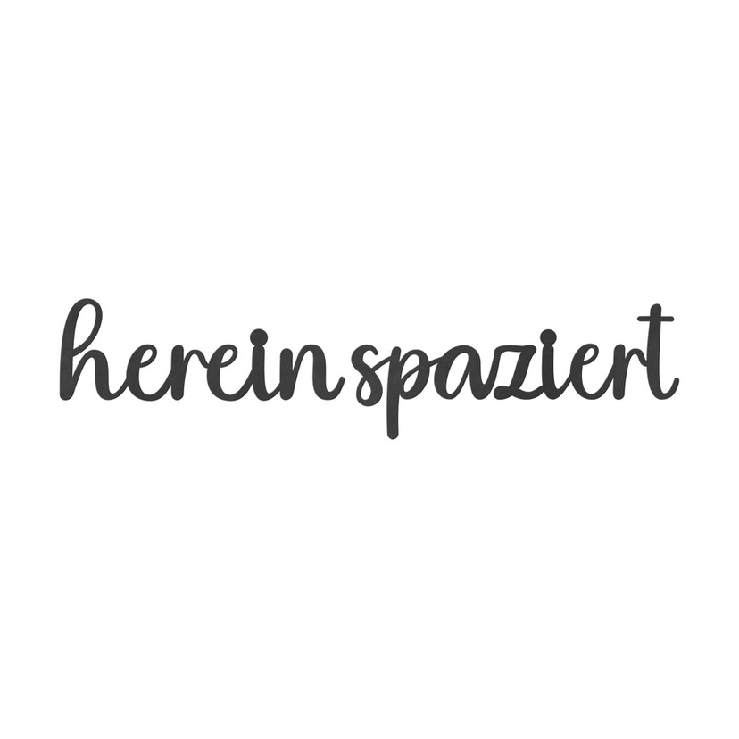 MDF - Holzdeko - 3D-Schriftzug Hereinspaziert