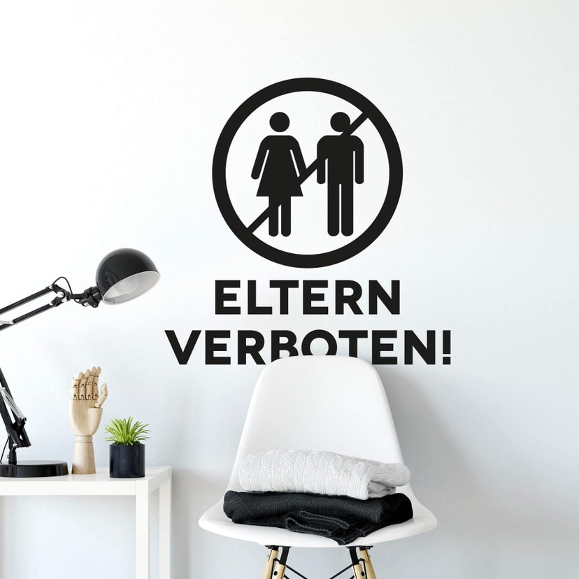 Wandtattoo Eltern verboten 2