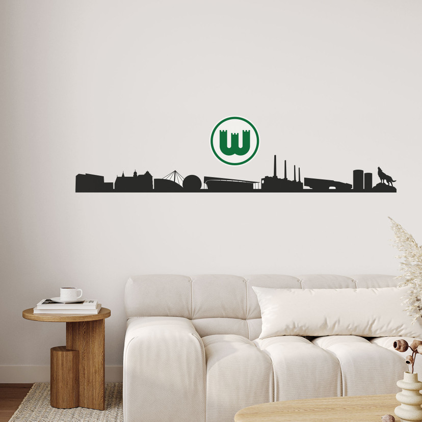 Wandtattoo VfL Wolfsburg Skyline + Logo