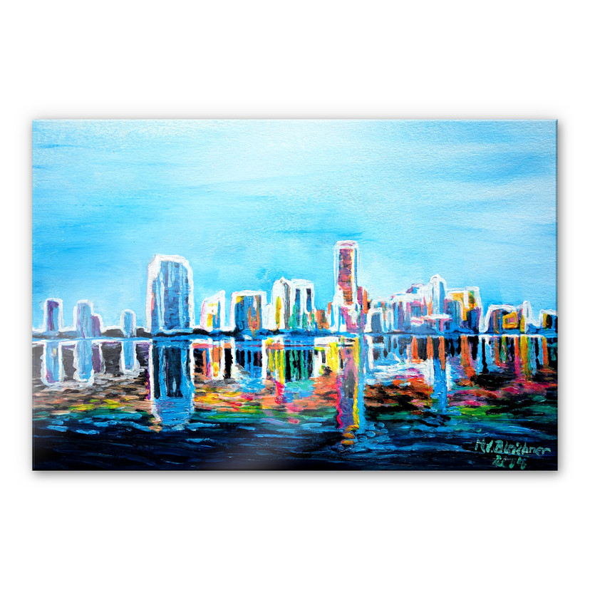 Akrylbillede Bleichner - Miami i neonlys
