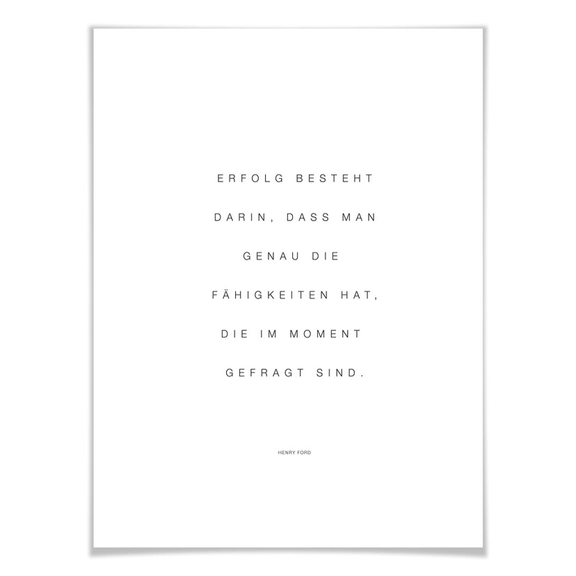 Poster - Erfolg besteht darin…