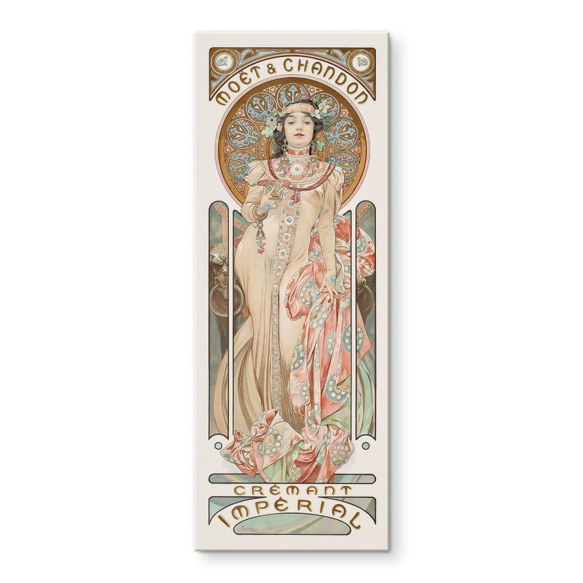 Acrylglasbild Mucha - Moët and Chandon: Dry Imperial - Panorama