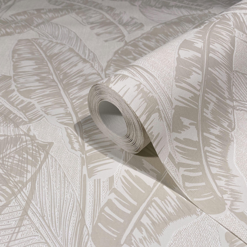 Vliestapete Floral Modern, Natur in Greige