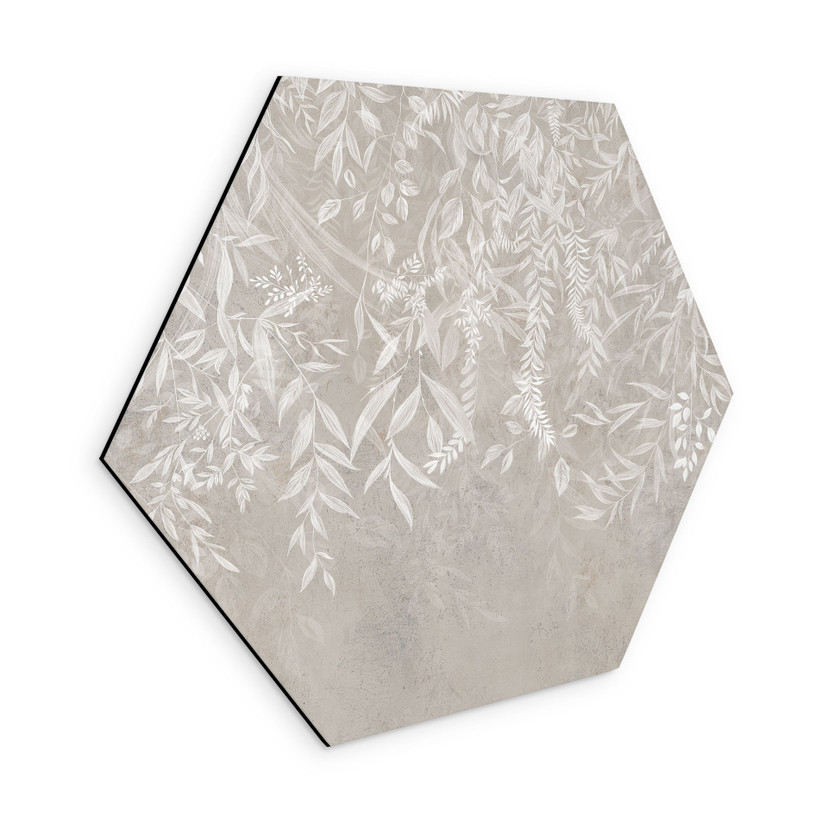 Wanddecoratie Elegante wilgentakken in beige - Ms Tiff - Alu-Dibond