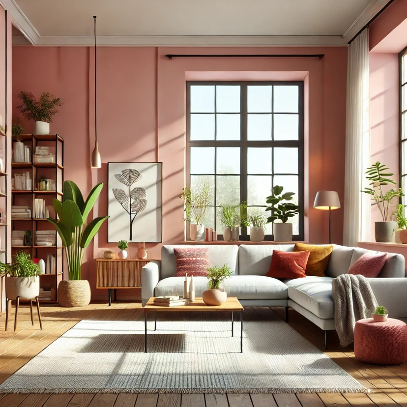 Pintura interior rosa seda mate I Lucky Litchi | ambiente tranquilo y acogedor | LA COCINA DE COLOR