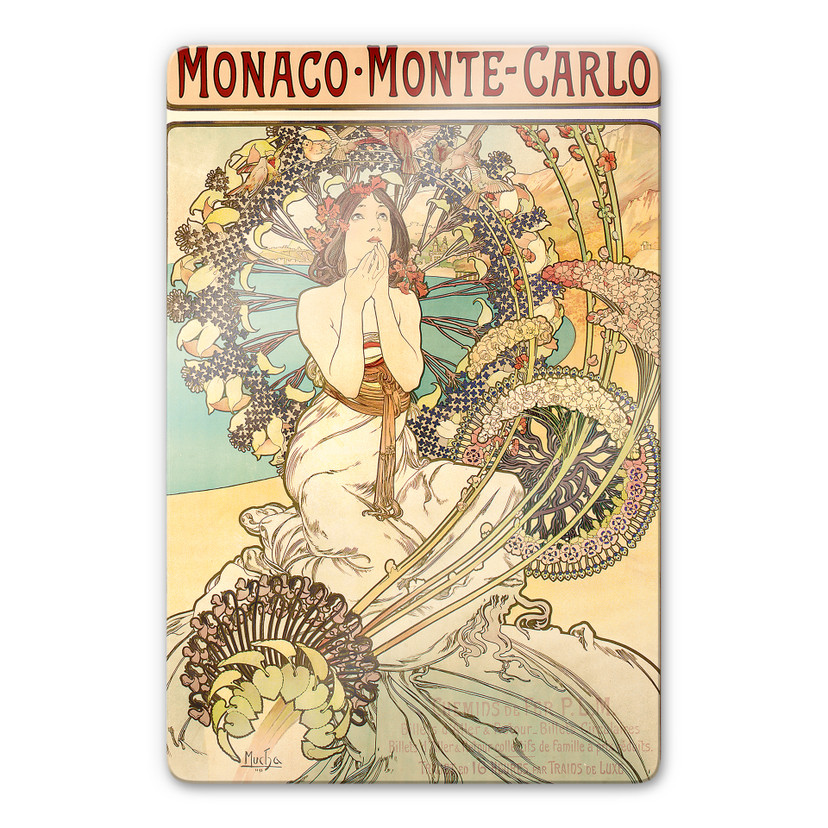 Tableau sur verre Mucha - Affiche pour le Eisenbahngesel