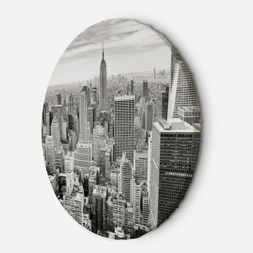 Rundt lærredsbillede New York skyskraber
