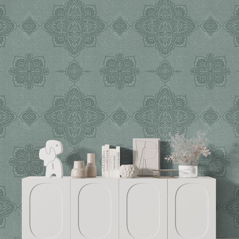 Arabeski - Próbki Marrakech Green - Fototapeta Bloomery Decor