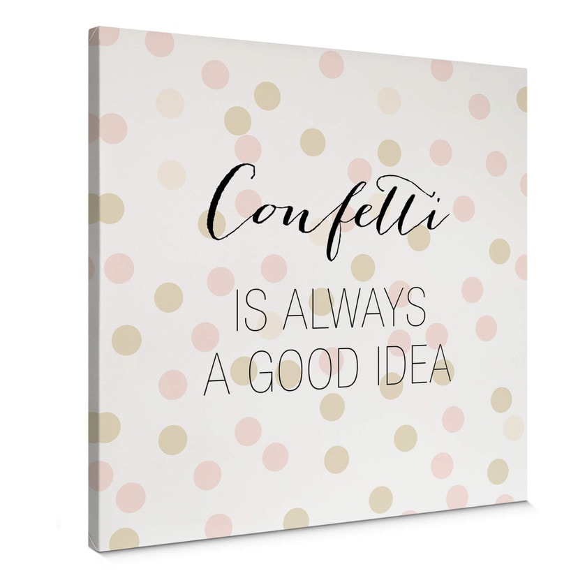 Obraz na płótnie Confetti & Cream - konfetti to zawsze dobry pomysł