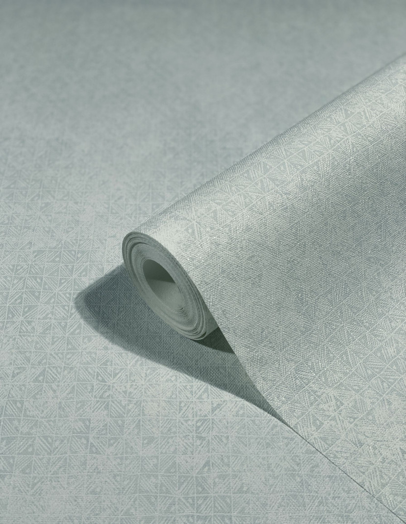 Grafisk tapet, non-woven tapet Novamur Yvi hvid, grøn