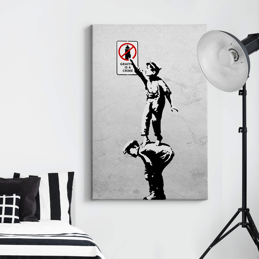 Obraz na płótnie Banksy - Graffiti to przestępstwo