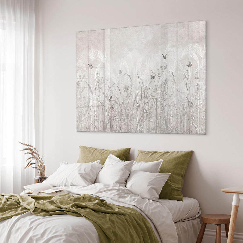 Acrylglas, wilde bloemenweide met vlinders in Scandinavisch design - Ms Tiff