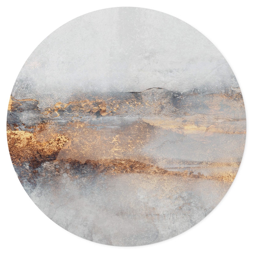 Naklejka na ścianę Fredriksson - Goldige Spur im Nebel - Round