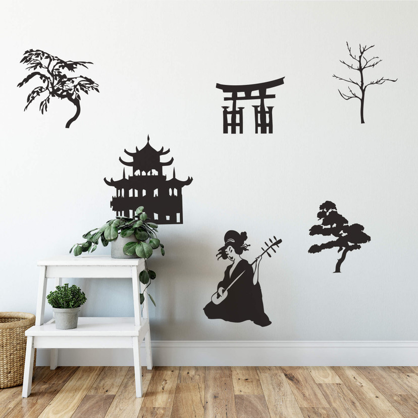 Asiatisk tema wallsticker